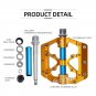 X12s Anode Blue_3 Bearings Bicycle Pedals Ultralight Anti-slip CNC BMX MTB Road Bike Pedal Cycling S