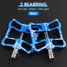 2Bearings Blue 080_WEST BIKING Anti-slip Cycling Pedals 9/16" Ultralight DU Bearing MTB Mountain Roa