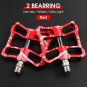 2Bearings Red 080_WEST BIKING Anti-slip Cycling Pedals 9/16" Ultralight DU Bearing MTB Mountain Road