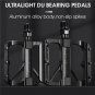 2Bearings Red 080_WEST BIKING Anti-slip Cycling Pedals 9/16" Ultralight DU Bearing MTB Mountain Road