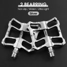 2Bearings Silver 080_WEST BIKING Anti-slip Cycling Pedals 9/16" Ultralight DU Bearing MTB Mountain R 2Bearings Silver 080_WEST BIKING Anti-slip Cycling Pedals 9/16" Ultralight DU Bearing MTB Mountain R