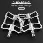 2Bearings Silver 080_WEST BIKING Anti-slip Cycling Pedals 9/16" Ultralight DU Bearing MTB Mountain R
