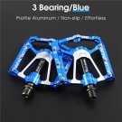 3Bearings Blue 083_WEST BIKING Anti-slip Cycling Pedals 9/16" Ultralight DU Bearing MTB Mountain Roa