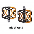 Y06-Black Gold_Bicycle Pedal Ultralight Aluminium Alloy 3 Bearings Bicycle Pedals 14 colors Road MTB