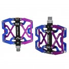 Y06-Blue purple_Bicycle Pedal Ultralight Aluminium Alloy 3 Bearings Bicycle Pedals 14 colors Road MT