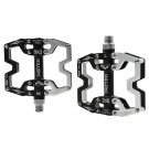 Y08-Black silver_Bicycle Pedal Ultralight Aluminium Alloy 3 Bearings Bicycle Pedals 14 colors Road M
