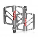 3 Bearing-Gray_BUCKLOS Non-slip Bicycle Pedal 3 Bearings Flat/Platform Mtb Pedals 9/16" CNC AL Mount
