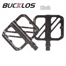 DU Bearing-Black_BUCKLOS Non-slip Bicycle Pedal 3 Bearings Flat/Platform Mtb Pedals 9/16" CNC AL Mou