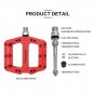 Black_ThinkRider Flat Bike Pedals MTB Road 3 Sealed Bearings Bicycle Pedals Mountain Pedals Wide Pla