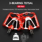 083 Red Ultralight_WEST BIKING MTB Bicycle Pedals Ultralight CNC Aluminium Alloy Anti-Slip Road Bike