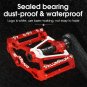 104 Blue Reflective_WEST BIKING MTB Bicycle Pedals Ultralight CNC Aluminium Alloy Anti-Slip Road Bik