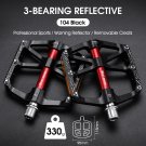 104Black Reflective_WEST BIKING MTB Bicycle Pedals Ultralight CNC Aluminium Alloy Anti-Slip Road Bik
