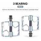 Carbon Axle Silver_WEST BIKING Carbon Fiber Pedal Road Bicycle Pedal 3 Bearing Titanium Alloy Axle P