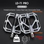 LDT1 PRO Silver_WEST BIKING Ultralight MTB Pedals 3 Bearings Bicycle Titanium Alloy Axle Flat Pedals