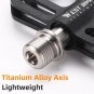MTB PLUS Black_WEST BIKING Ultralight MTB Pedals 3 Bearings Bicycle Titanium Alloy Axle Flat Pedals
