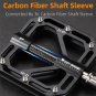 MTB PLUS Black_WEST BIKING Ultralight MTB Pedals 3 Bearings Bicycle Titanium Alloy Axle Flat Pedals