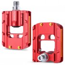 Red_KOOTU Folding Bike Pedals Full Aluminum Bicycle Pedal 9/16 Universal Foldable Pedal Red/Silver S Red_KOOTU Folding Bike Pedals Full Aluminum Bicycle Pedal 9/16 Universal Foldable Pedal Red/Silver S