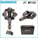 SHIMANO XTR PD-M9100 S1 Competition SPD XC MTB Bicycle pedal Shaft without Buckle 9/16 "with/leaves 