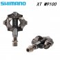 SHIMANO XTR PD-M9100 S1 Competition SPD XC MTB Bicycle pedal Shaft without Buckle 9/16 "with/leaves 