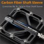 LDT1 PRO Black_WEST BIKING Ultralight MTB Pedals 3 Bearings Bicycle Titanium Alloy Axle Flat Pedals