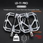 LDT1 PRO Silver_WEST BIKING Ultralight MTB Pedals 3 Bearings Bicycle Titanium Alloy Axle Flat Pedals