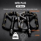 MTB PLUS Black_WEST BIKING Ultralight MTB Pedals 3 Bearings Bicycle Titanium Alloy Axle Flat Pedals 
