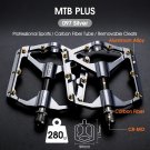 MTB PLUS Silver_WEST BIKING Ultralight MTB Pedals 3 Bearings Bicycle Titanium Alloy Axle Flat Pedals