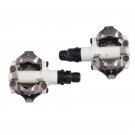 Black_Shimano Deore M6000 M520 Pedal PD-M520 Double-sided Pedal SPD Black Silver Pedal For MTB Mount