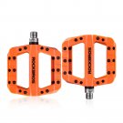 Orange_ROCKBROS Ultralight Bicycle Pedals, Nylon Bearings, Durable, Widen Area, Bike Parts, Cycling, Orange_ROCKBROS Ultralight Bicycle Pedals, Nylon Bearings, Durable, Widen Area, Bike Parts, Cycling,
