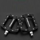 black_ROCKBROS Mountain Bicycle Bike Pedals Nylon Bearing Pedals 9/16"  Molybdenum Stee Ultralight D