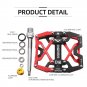 Y06-Black Blue Red_Bicycle Pedals Ultralight Aluminium Alloy Anti-Slip CNC BMX MTB Road Bike Pedal C