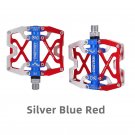 Y06-silver Blue Red_Bicycle Pedals Ultralight Aluminium Alloy Anti-Slip CNC BMX MTB Road Bike Pedal 