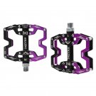 Y08-Black purple_Bicycle Pedals Ultralight Aluminium Alloy Anti-Slip CNC BMX MTB Road Bike Pedal Cyc