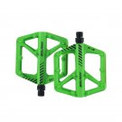 Green_BOLANY Nylon Bicycle Pedal Anti-slip Mountain Bike Pedals Dustprood Waterproof Seal Double Bea