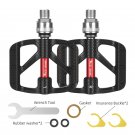black_WEST BIKING Bicycle Quick Release Pedals Safety Lock Ring 3 Bearings Reflective Aluminum Pedal black_WEST BIKING Bicycle Quick Release Pedals Safety Lock Ring 3 Bearings Reflective Aluminum Pedal