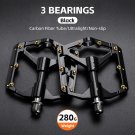 Carbon 097Black_WEST BIKING MTB Cycling Pedals Sealed Bearing Ultralight Aluminum Alloy Footboard An