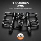 Carbon 098Black_WEST BIKING MTB Cycling Pedals Sealed Bearing Ultralight Aluminum Alloy Footboard An