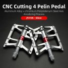 JT410S_ROCKBROS Mountain Bike Bicycle Pedals Cycling Ultralight Aluminium Alloy 4 Bearings MTB Pedal