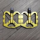 gold_2020 new Mountain Non-Slip Bike Pedals Platform Bicycle Flat Alloy Pedals 9/16" 3 Bearings for gold_2020 new Mountain Non-Slip Bike Pedals Platform Bicycle Flat Alloy Pedals 9/16" 3 Bearings for
