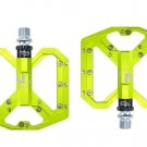 green_2020 new Mountain Non-Slip Bike Pedals Platform Bicycle Flat Alloy Pedals 9/16" 3 Bearings for