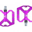 PURPLE_2020 new Mountain Non-Slip Bike Pedals Platform Bicycle Flat Alloy Pedals 9/16" 3 Bearings fo
