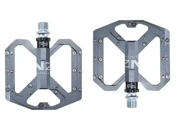 Titanium_2020 new Mountain Non-Slip Bike Pedals Platform Bicycle Flat Alloy Pedals 9/16" 3 Bearings 