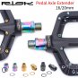 20mm gold_RISK Titanium Ti Bike Pedal Axle Extender Bicycle Pedal Extension Bolts Spacers 16mm 20mm