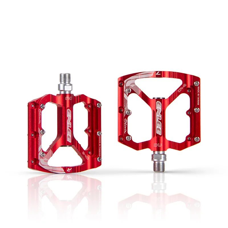CR-2 red_ENLEE Bicycle Pedal One-Piece CNC Aluminum Alloy Ultralight Seal Du Bearing BMX Mtb Bicycle