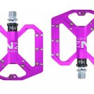 PURPLE_ENZO Flat Foot Ultralight Mountain Bike Pedals MTB CNC Aluminum Alloy Sealed 3 Bearing Anti-s PURPLE_ENZO Flat Foot Ultralight Mountain Bike Pedals MTB CNC Aluminum Alloy Sealed 3 Bearing Anti-s
