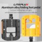 Black PEDAL_Liteplus Folding Bicycle Pedals Anti-slip All-aluminum Alloy Quick Folding Bike Pedals B