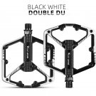 Double DU Black_WEST BIKING Widen Bicycle Pedals Colorful 3 Bearing Aluminum Road BMX MTB Bike Anti- Double DU Black_WEST BIKING Widen Bicycle Pedals Colorful 3 Bearing Aluminum Road BMX MTB Bike Anti-