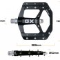 Blue_New GX flat foot pedal Sealed Bike Pedals CNC Aluminum Body For MTB Road Mountain Bike 3 Bearin