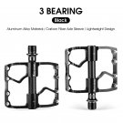 Road Black_WEST BIKING 3 Bearings Bicycle Pedal Ultralight Carbon Fiber Axle Hollow Pedal Road Cycli