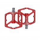 K203 red_ENLEE MTB Bicycle Pedal Aluminum Alloy Wide Flat XC DH Bicycle Pedal Ultra Light Bicycle Pe